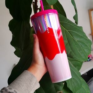 Starbucks 24oz Holographic Wave Tumbler Pink